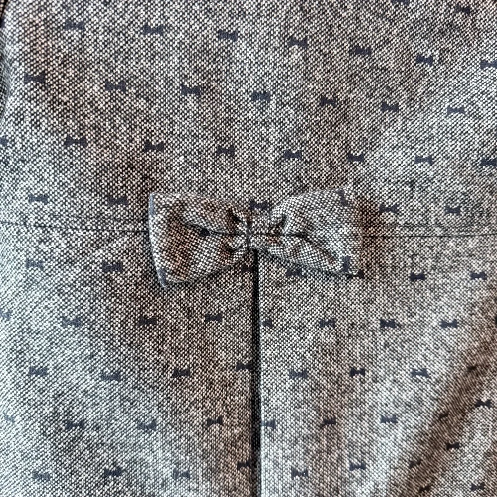 Y2K inspired OshKosh girls size 5 tweed wool blend pea coat with bows and hood